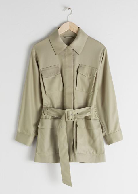 belted workwear jacket