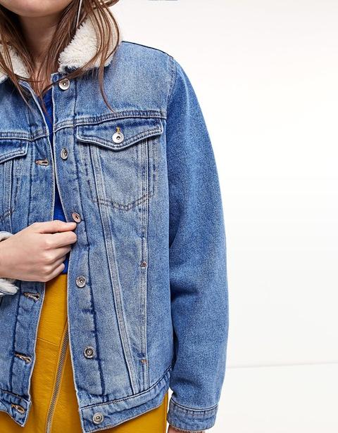 Giubbotto Jeans Pellicciotto Jeans Medio