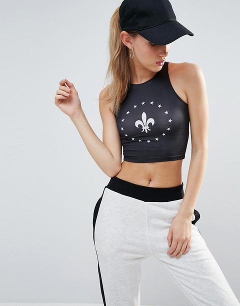 Criminal Damage - Fleur - Top Corto - Nero