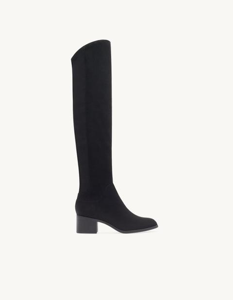 Stivale Tacco Elastico Nero