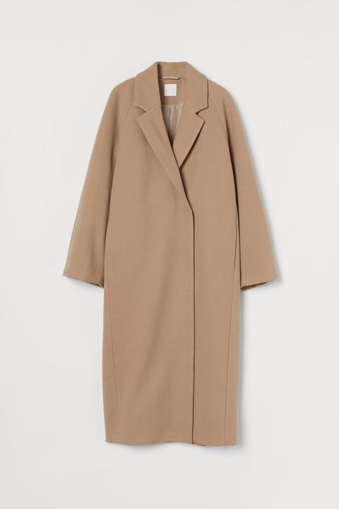 Calf-length Coat - Brown