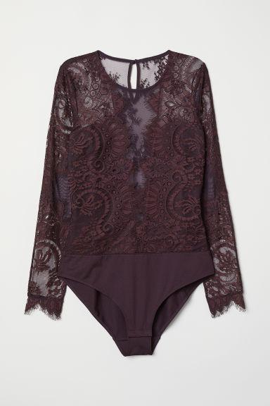 H & M - Body In Pizzo - Viola