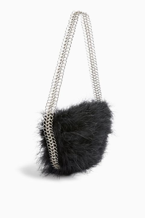 topshop marabou bag