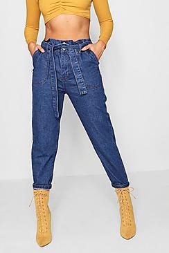 Paperbag Waist Mom Jeans