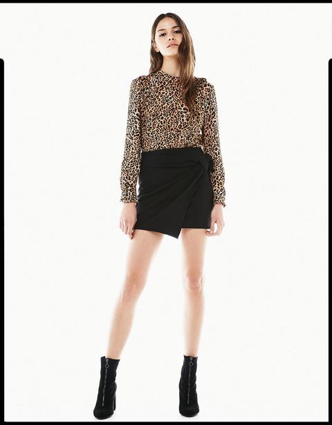 Camicia Stampa Leopardo Con Volant