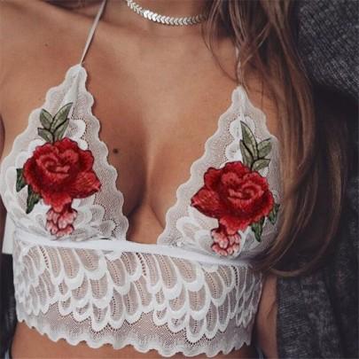White Floral Condole Belt Embroidery Lace Vest