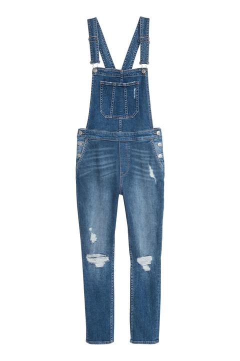 H & M - Salopette In Denim - Blu