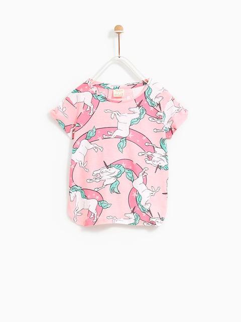 maglietta unicorno zara