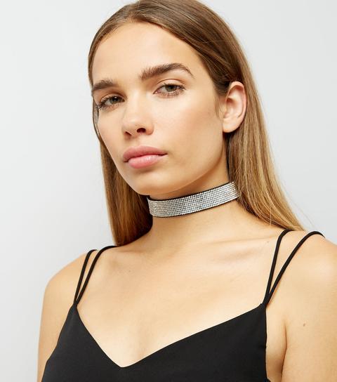 Black Sparkly Chunky Choker