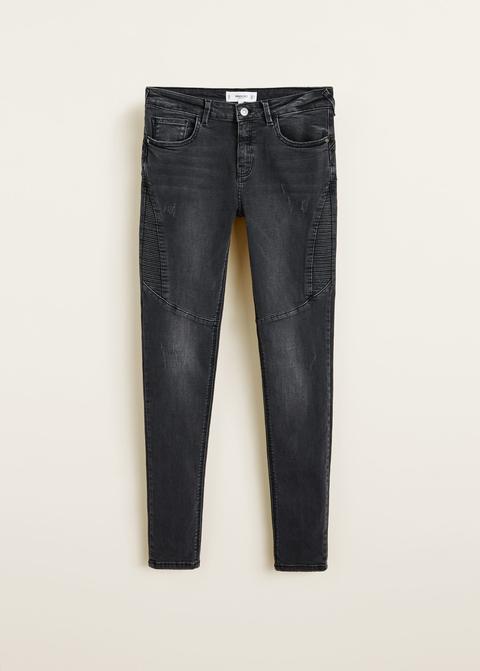 Jeans Biker Skinny Neri