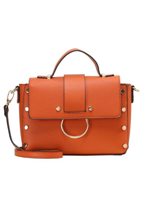 New Look Olivia Round Metal Borsa A Mano Orange