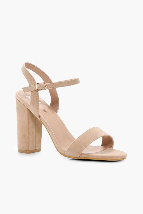 block barely there heels