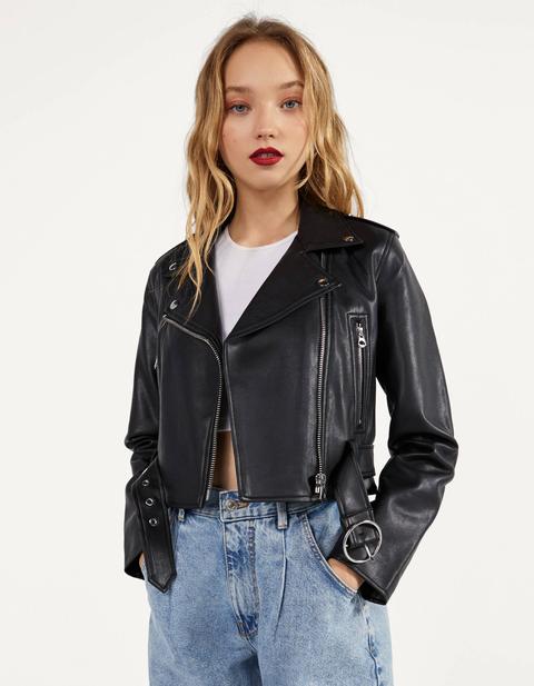 Faux Leather Biker Jacket