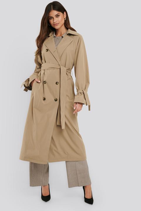 Na-kd Classic Classic Belted Trench Coat - Beige