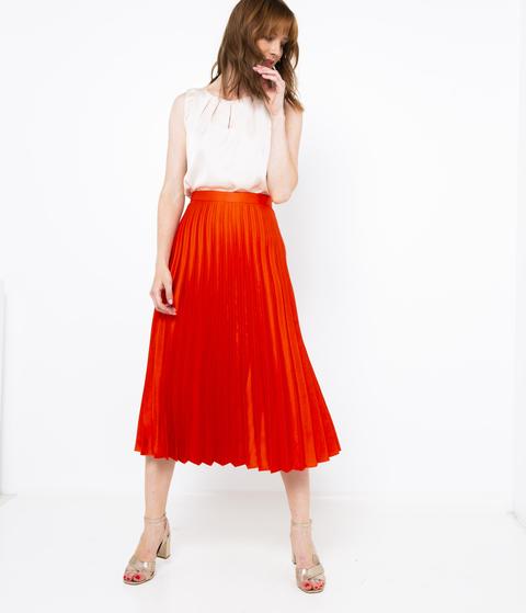 jupe longue plissée camaieu