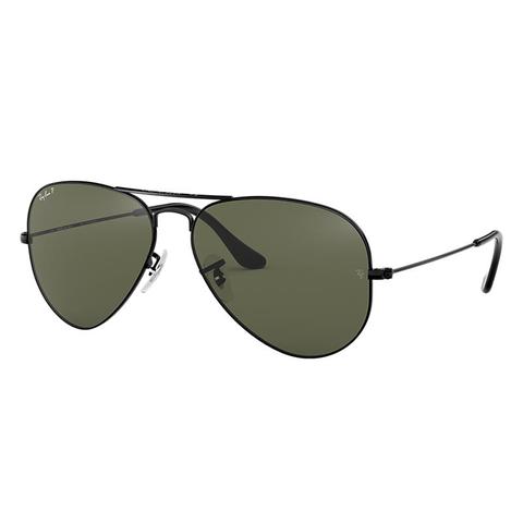 Ray-ban Aviator Classic Black, Polarized Green Lenses - Rb3025