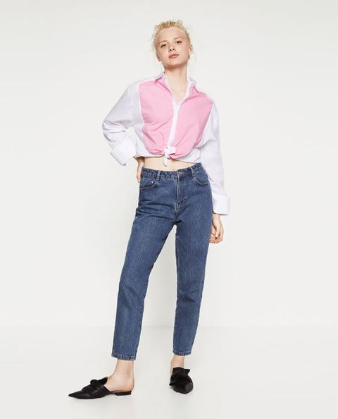 Pantaloni Denim Mom Fit