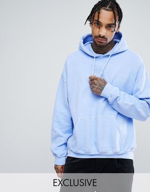 Reclaimed Vintage Inspired Oversized Hoodie In Light Blue