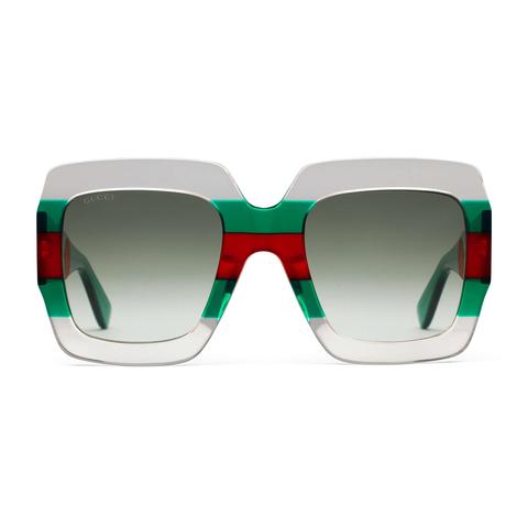 Square-frame Acetate Sunglasses