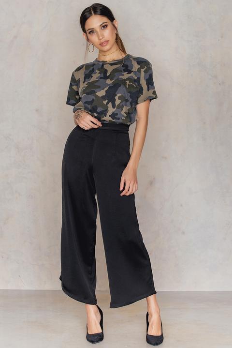 Slanting Hem Pants