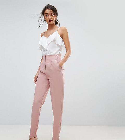 Asos Tall - Mix & Match - Pantaloni A Sigaretta A Vita Alta - Rosa