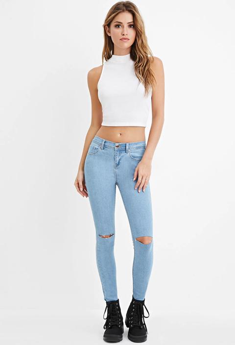 Jeans Skinny Rotos Rodilla