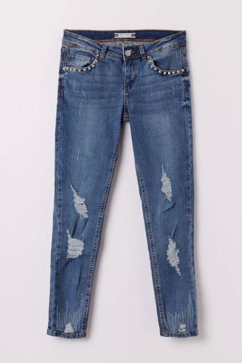 Jeans Borchie Vita Alta