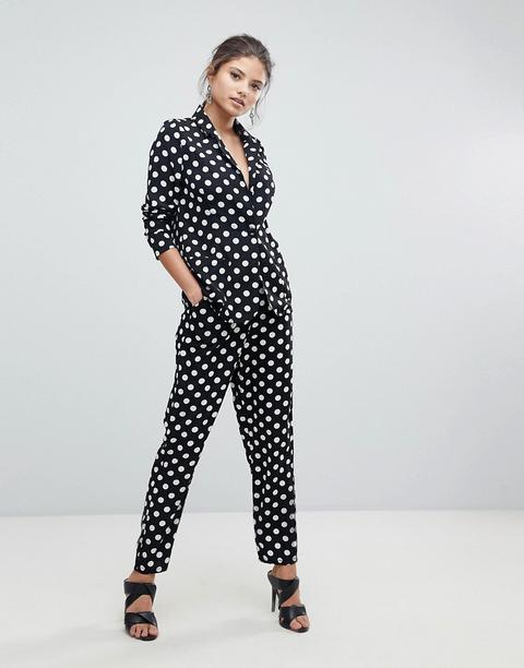 Missguided - Pantaloni A Sigaretta A Pois - Multicolore