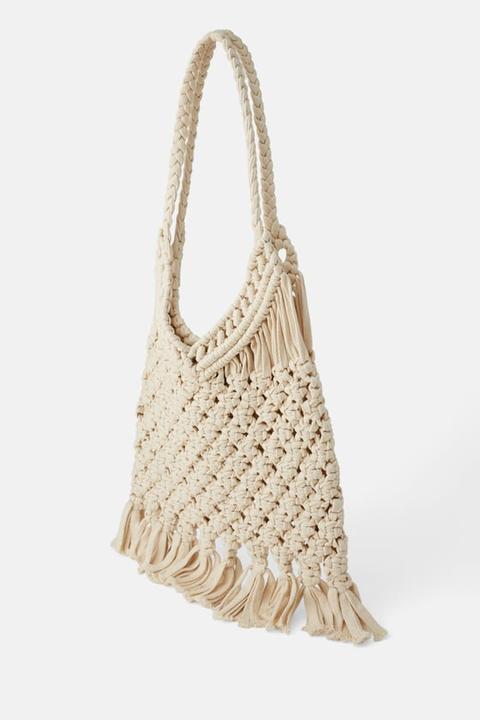 Crochet Tote Bag from Zara on 21 Buttons