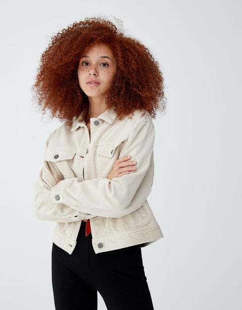 Cordjacke Mit Taschen