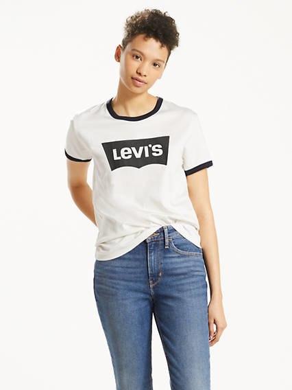 levis logo tshirt women