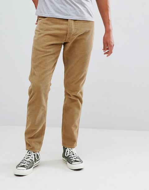 Pantalones Tapered De Pana En Beis Arcilla Slider De Wrangler