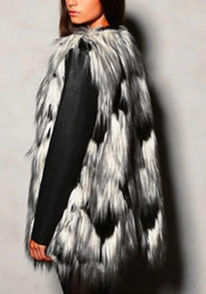 Chaleco De Rebeca Elegante Negro Y Blanco