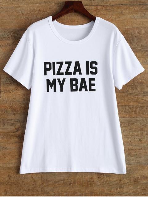 Cuello De La Joya Pizza Es Mi Bae Camiseta