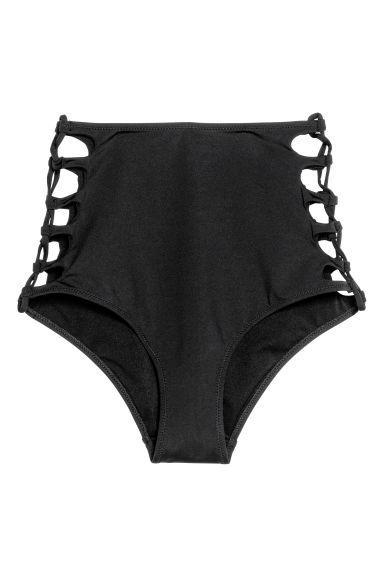 H & M - Slip Bikini High Waist - Nero