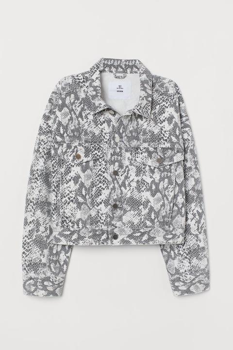 H & M - Giubbotto Corto Di Jeans - Beige