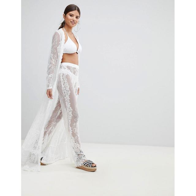 white beach trousers