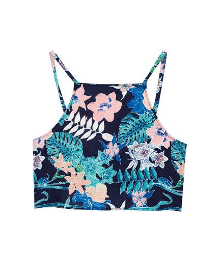 Crop Top Tropical Lazada Espalda