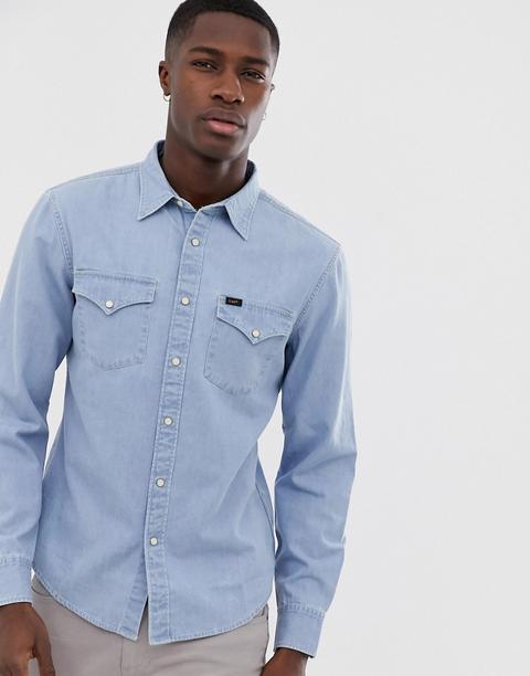 Camisa Vaquera Estilo Western De Lee Jeans-azul