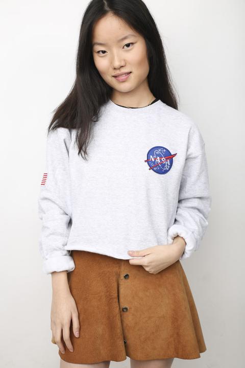 Nasa Crop Sweatshirt