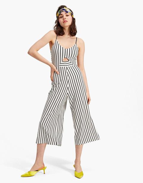 Stradivarius 2025 striped jumpsuit