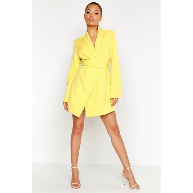 boohoo yellow suit