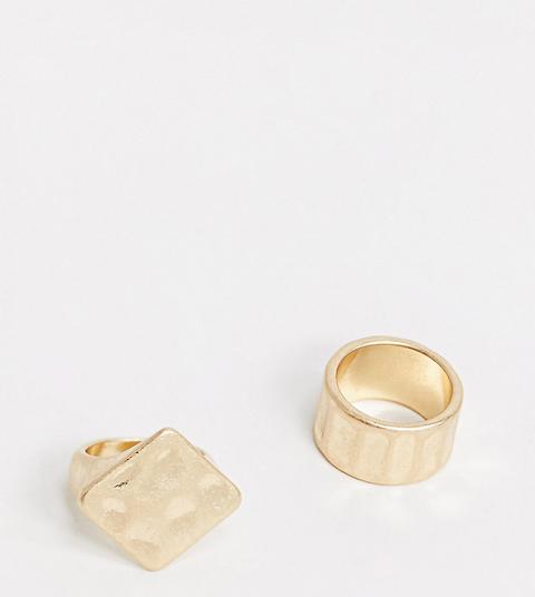 Na-kd Chunky Vintage Style Rings In Gold