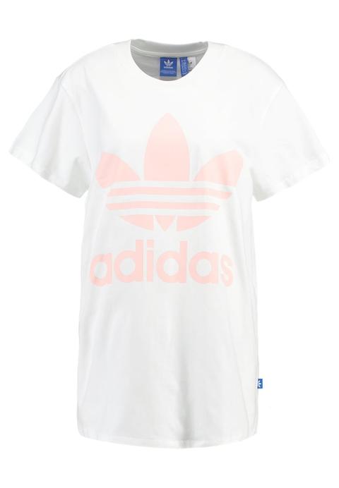 Adidas Originals Big Trefoil Tshirt Con Stampa White/ice Pink