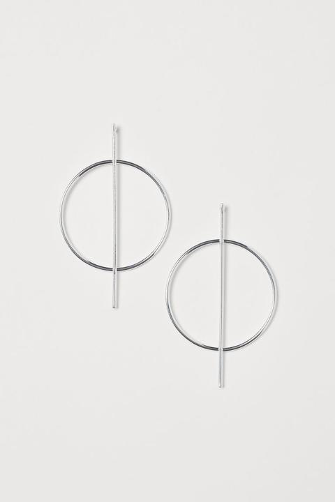 H & M - Pendientes Largos - Plata