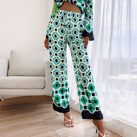 Pantalon À Imprimé À Cordon