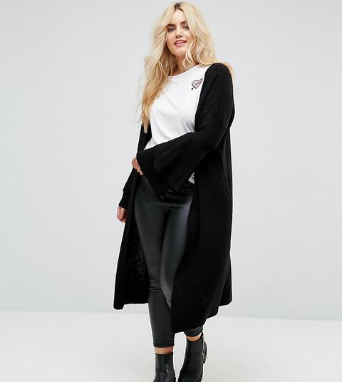 Boohoo Plus - Cardigan Lungo Fil-a-fil