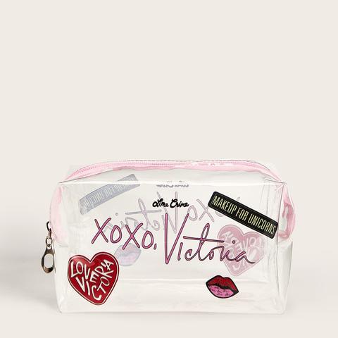 Trousse À Maquillage Transparente Avec Motif Lettre