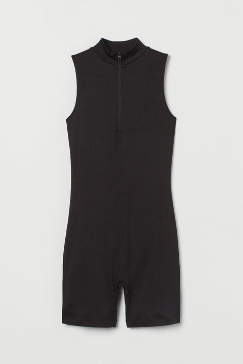 Unitard De Canalé - Negro