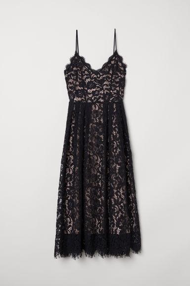 H & M - Abito In Pizzo - Nero